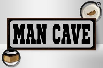 Panneau en bois indiquant 27x10cm Man Cave 2