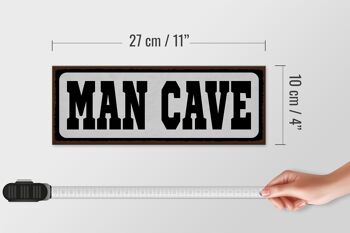 Panneau en bois indiquant 27x10cm Man Cave 4