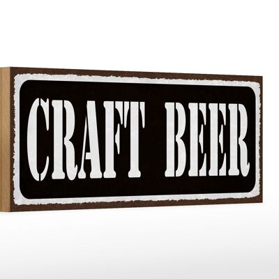 Cartello in legno con scritta Birra Artigianale 27x10 cm