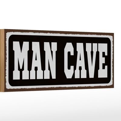 Cartel de madera que dice 27x10cm Man Cave Men Cave
