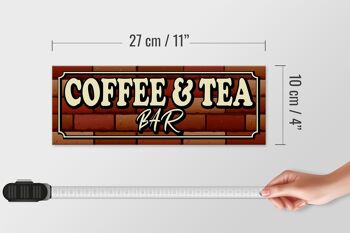 Panneau en bois indiquant 27x10cm Coffee & Tea Bar Coffee Tea 4