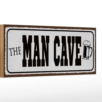 Holzschild Spruch 27x10cm the Man Cave Bier