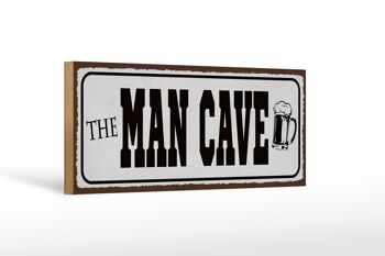 Panneau en bois disant 27x10cm The Man Cave Beer 1