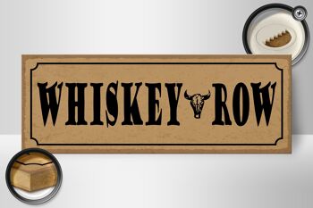 Panneau en bois indiquant 27x10cm Whiskey Row 2