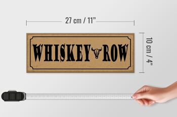 Panneau en bois indiquant 27x10cm Whiskey Row 4