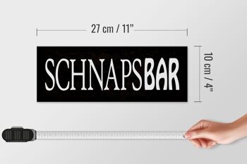 Panneau en bois indiquant 27x10cm, bar à alcool, pub, bar, panneau noir 4