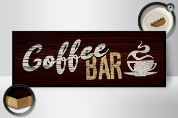 Panneau en bois indiquant 27x10cm Coffee Bar 2