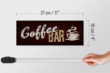 Panneau en bois indiquant 27x10cm Coffee Bar 4