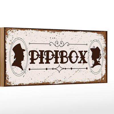 Cartel de madera que dice Pipibox 27x10cm