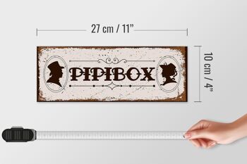 Panneau en bois disant 27x10cm Pipibox 4