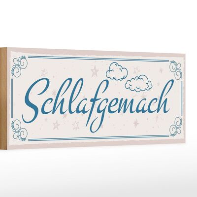 Holzschild Spruch 27x10cm Schlafgemach