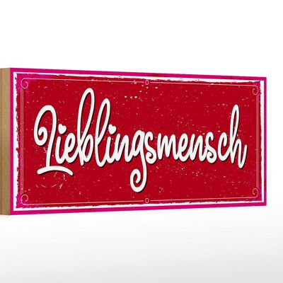 Holzschild Spruch 27x10cm Lieblingsmensch