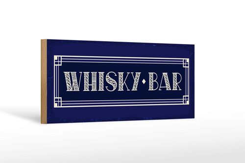 Holzschild 27x10cm Whisky Bar