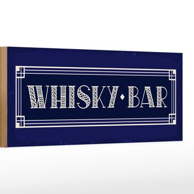 Holzschild 27x10cm Whisky Bar