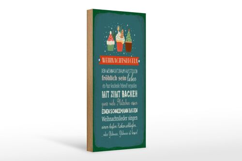 Holzschild Spruch 10x27cm Weihnachtsregeln