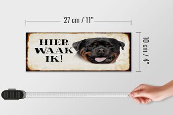 Panneau en bois disant 27x10cm Dutch Here Waak ik Rottweiler 4