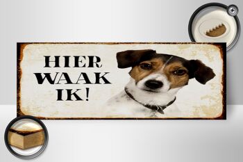 Panneau en bois disant 27x10cm Dutch Here Waak ik Jack Russell Terrier 2