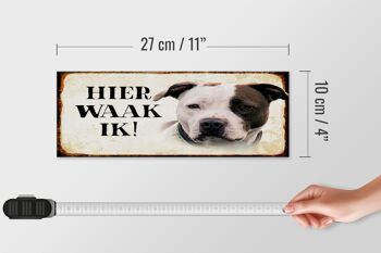 Panneau en bois disant 27x10cm Dutch Here Waak ik American Pitbull Terrier 4