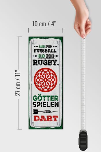 Panneau en bois disant 10x27cm Men Football Heroes Rugby Gods Dart 4