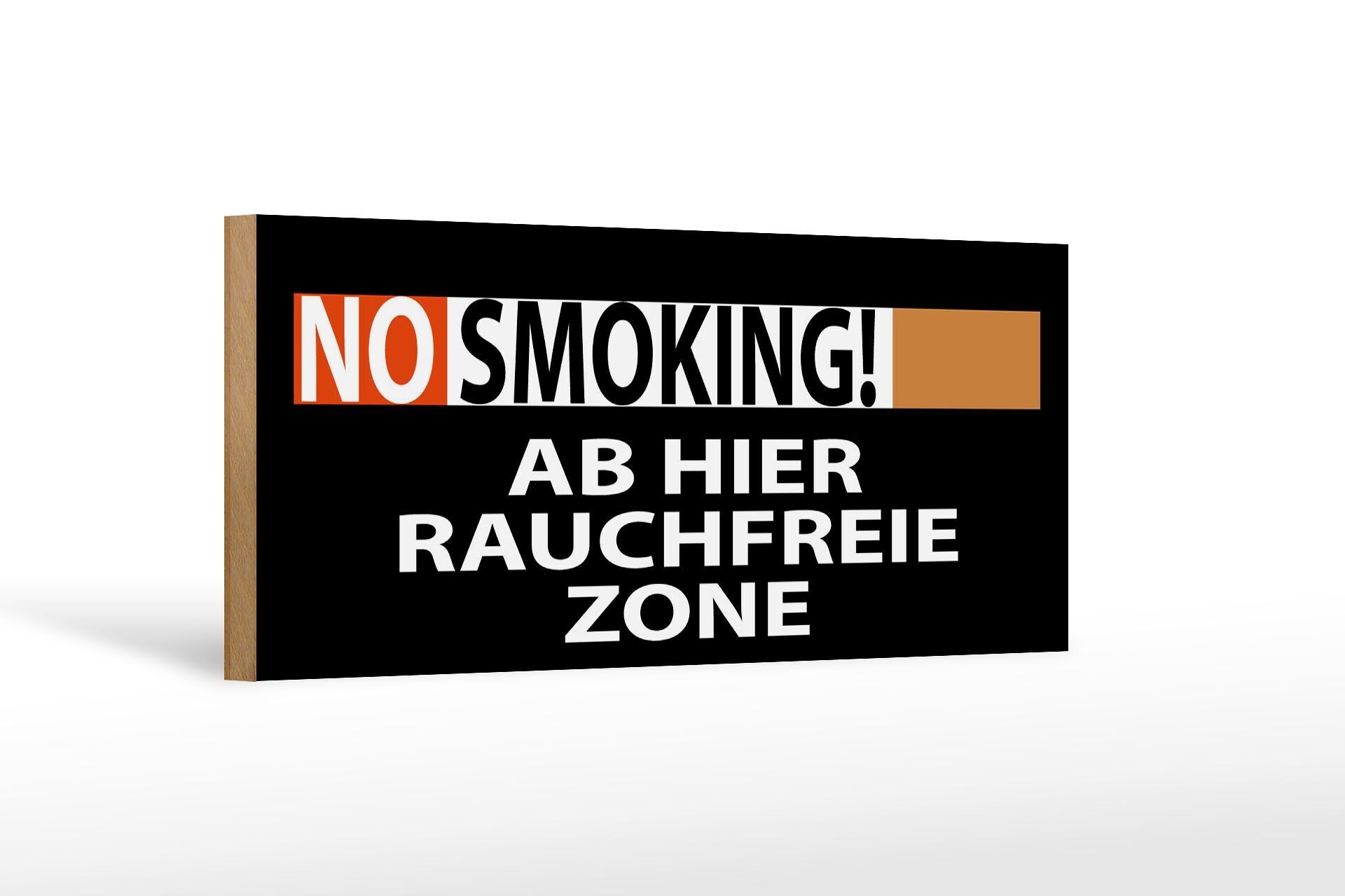Cartello in legno 27x10 cm Vietato fumare Zona riservata ai non fumatori