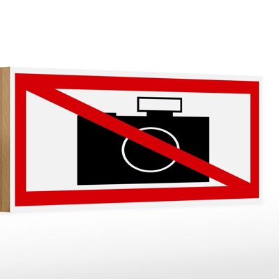 Holzschild Hinweis 27x10cm Fotografieren verboten