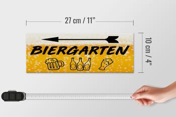 Panneau en bois 27x10cm Biergarten gauche bière 4