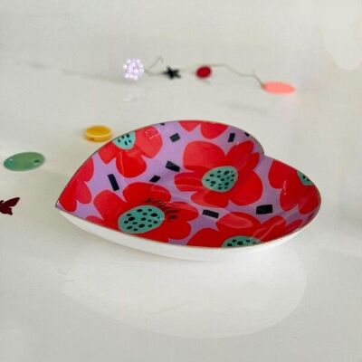 Heart bowl poppy