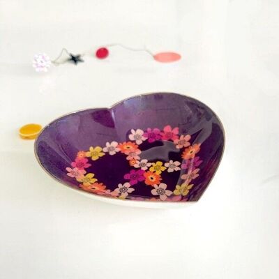 Heart bowl Flowerheart plum