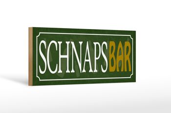 Panneau en bois indiquant 27x10cm, bar à alcool, pub, bar, panneau vert 1
