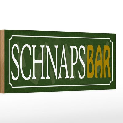 Panneau en bois indiquant 27x10cm, bar à alcool, pub, bar, panneau vert
