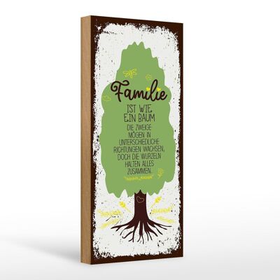 Holzschild Spruch Familie ist Baum halten alles Zusammen 10x27cm