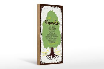 Panneau en bois disant que la famille est un arbre, gardez tout ensemble 10x27 cm 1