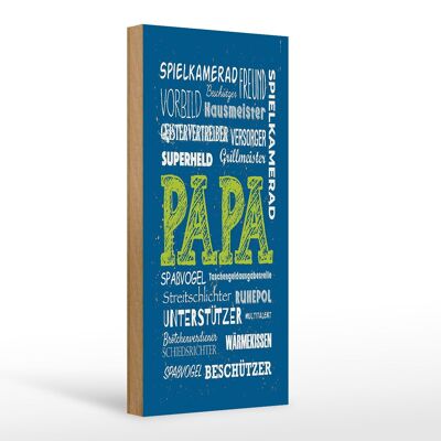 Holzschild Spruch Papa Superheld Vorbild Beschützer 10x27cm