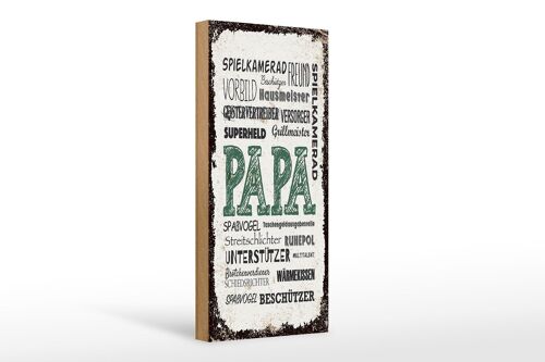 Holzschild Spruch Papa Spielkamerad Beschützer Freund 10x27cm