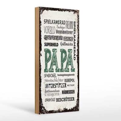 Holzschild Spruch Papa Spielkamerad Beschützer Freund 10x27cm