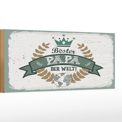 Holzschild Spruch Bester Papa der Welt 27x10cm