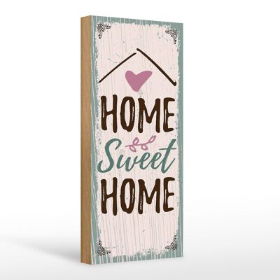 Holzschild Spruch Home sweet home 10x27cm