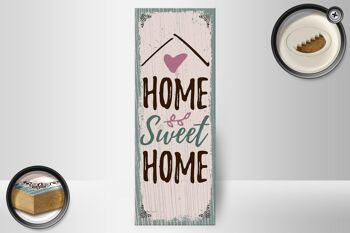 Panneau en bois disant Home sweet home 10x27cm 2