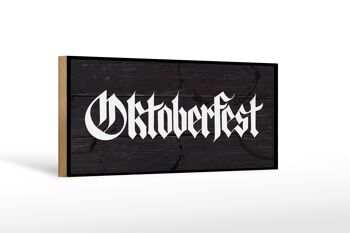 Panneau en bois festival Oktoberfest célébrations de la bière Munich 27x10cm 1