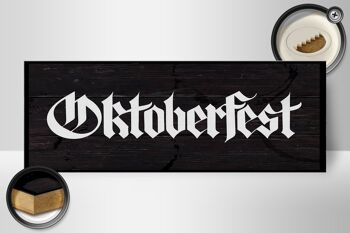 Panneau en bois festival Oktoberfest célébrations de la bière Munich 27x10cm 2