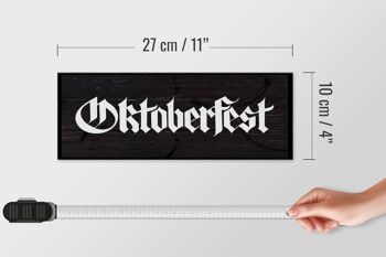 Panneau en bois festival Oktoberfest célébrations de la bière Munich 27x10cm 4