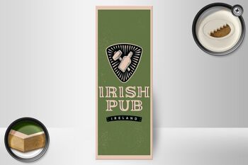 Panneau en bois disant Irlande Pub irlandais 10x27cm 2