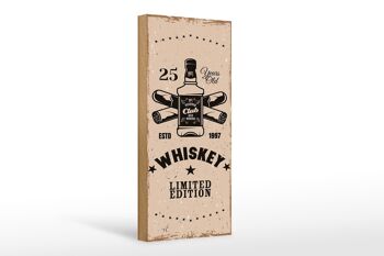 Panneau en bois disant Whisky 25 ans Edition Limitée 10x27cm 1