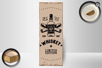 Panneau en bois disant Whisky 25 ans Edition Limitée 10x27cm 2