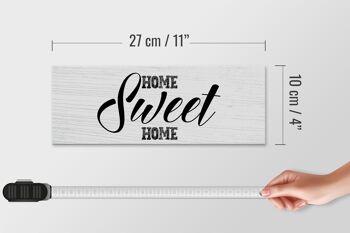 Panneau en bois disant Home Sweet Home 27x10cm 4