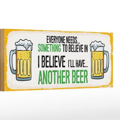 Holzschild Spruch Bier I´ll have another Beer 27x10cm