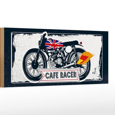 Panneau en bois moto 27x10cm Motorcycle Cafe Racer Motorcycle UK