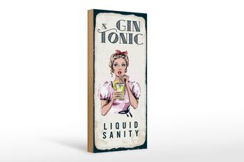 Panneau en bois Gin & Tonic Liquid Sanity 10x27cm 1