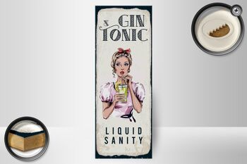 Panneau en bois Gin & Tonic Liquid Sanity 10x27cm 2