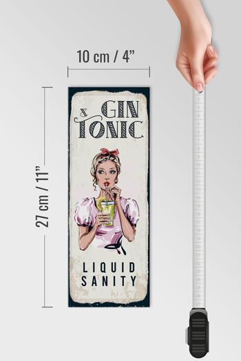Panneau en bois Gin & Tonic Liquid Sanity 10x27cm 4